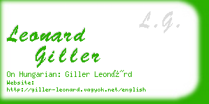 leonard giller business card